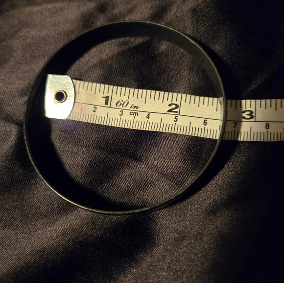 Michaela Frey Team Black Enamel With Blue Morning Glory's Signed Bangle - Picture 8 of 8